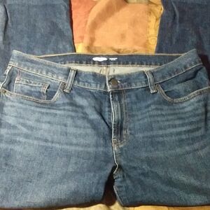 Old Navy Boyfriend Mid-Rise Blue Denim Jeans Size-8